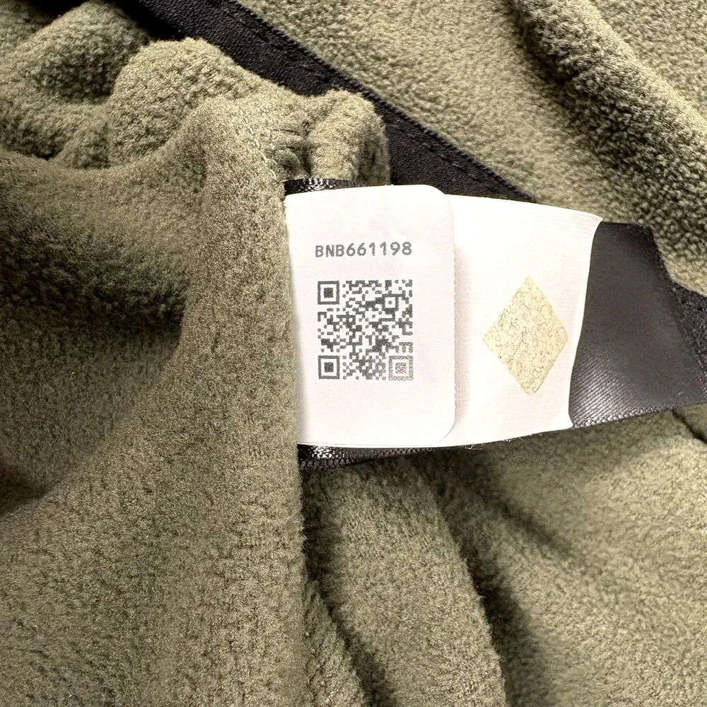 The North Face TKA Glacier Snap Neck Pullover Fleece Men Large Taupe Green Black